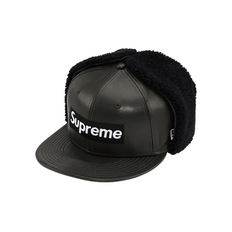 Supreme Leather Earflap Box Logo New Era-6