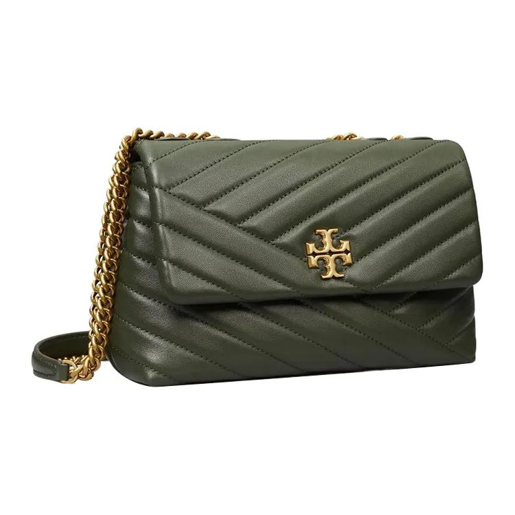TORY BURCH Kira Leather Shoulder Bag Crossbody Bag Regular Women's Gold Green-1