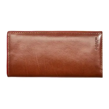 COACH Breast Buffalo Leather Card Holder Wallet Women's Brown