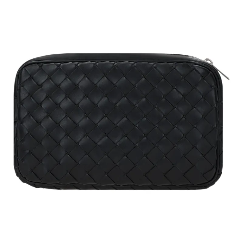 Bottega Veneta Classic Camera Bag Intrecciato Black-2