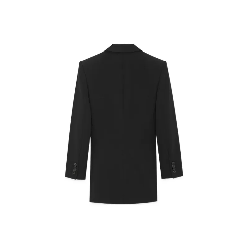SAINT LAURENT Double Breasted Long Sleeved Jacket-1