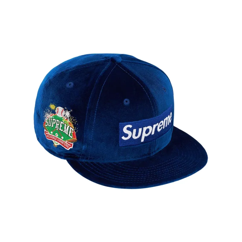 Supreme Velour Box Logo New Era-9