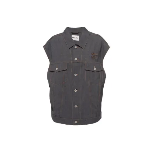 MIU MIU Vests Women's Dark Gray