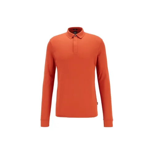 HUGO BOSS Polo Shirts Men Light Orange