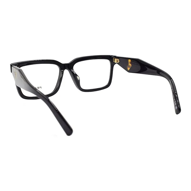 PRADA Plate Frame Rectangular Eyeglass Frames Women's Black-2