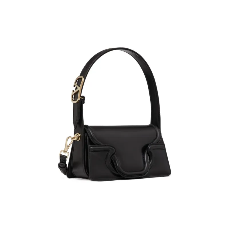 Valentino Goatskin Portable Crossbody Bag Shoulder Bag Women's Black-1