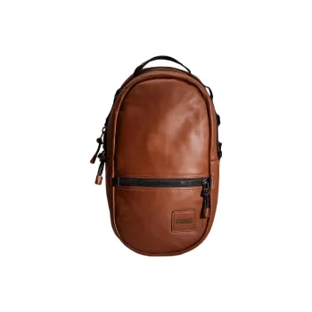 COACH Pacer Leather Backpack Medium Size Women's Brown