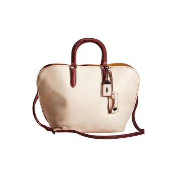 COACH Dakotah Glove Tanning Handbag, Shoulder Bag, Crossbody Bag Large Size Women's Chalk White
