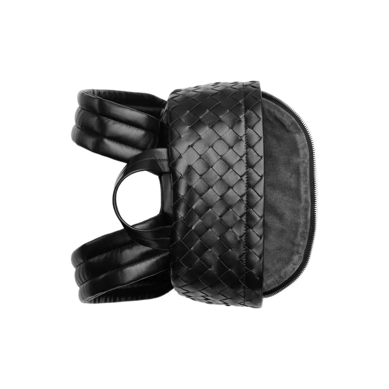 Bottega Veneta Classic Backpack Small Intrecciato Black-3