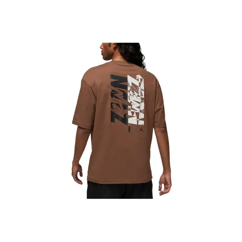 Jordan Zion T Shirts Men Dark Brown-1