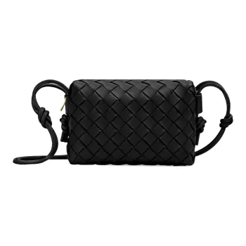 Bottega Veneta Loop Intrecciato Camera Bag Mini Black