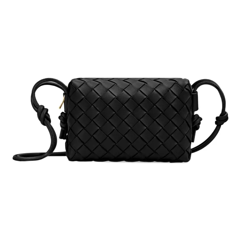 Bottega Veneta Loop Intrecciato Camera Bag Mini Black-0