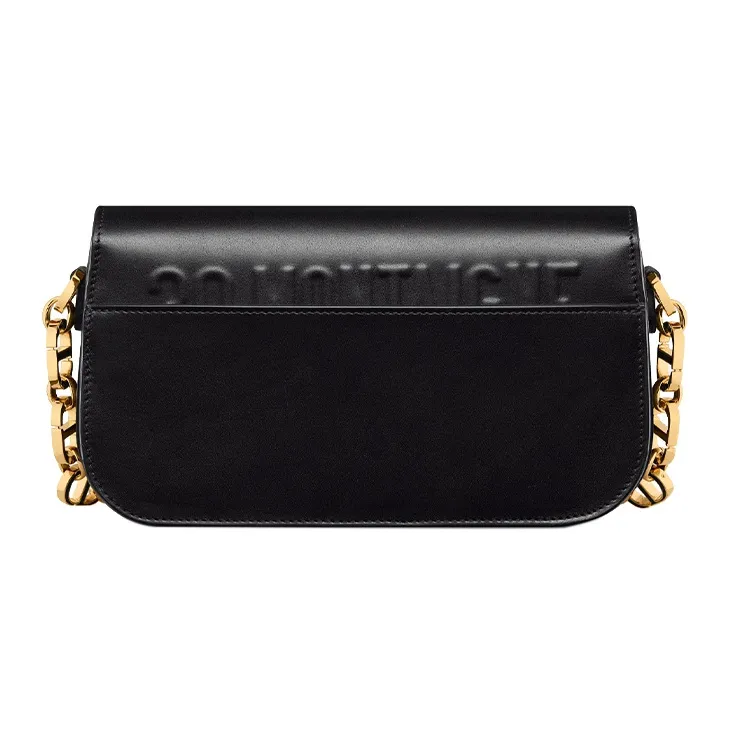 DIOR 30 Montaigne Smooth Cow Leather Shoulder Bag, Crossbody Bag Women's Black-2