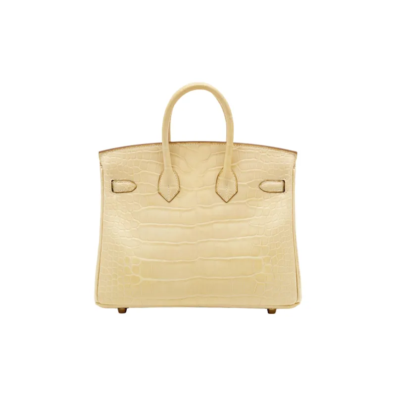 HERMES Birkin Matte Crocodile Leather Birkin Bag Handbag Regular Women's Y1 Vanille Vanilla-2