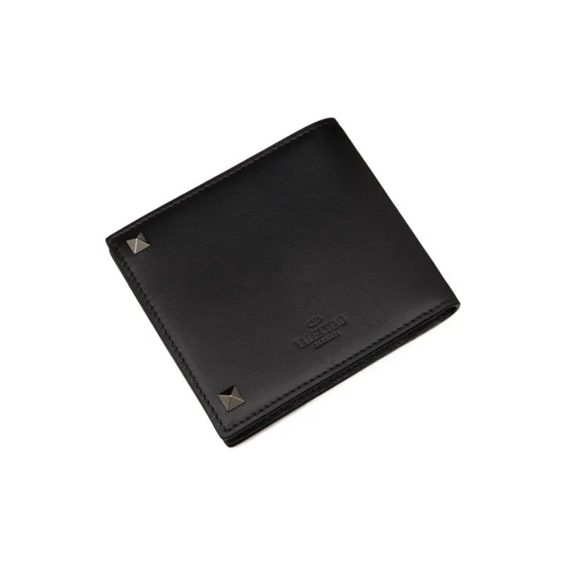 Valentino Cow Leather Wallet Men's Black-3
