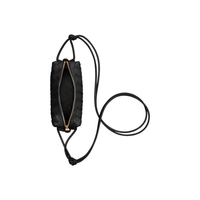 Bottega Veneta Loop Intrecciato Camera Bag Mini Black-2