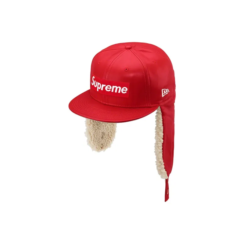 Supreme Leather Earflap Box Logo New Era-2