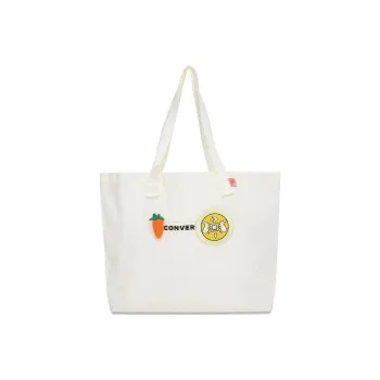 Converse Polyester Tote Bag Shopping Bag Shoulder Bag Handbag Unisex White