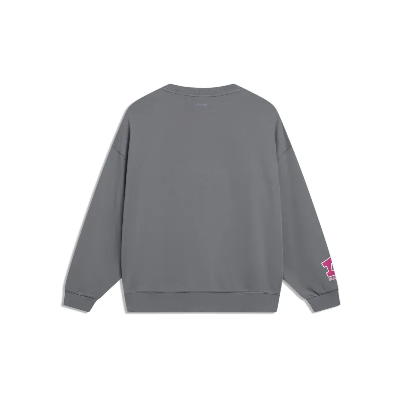 LiNing Sports Life Collection Sweatshirt Unisex Lead Gray-1