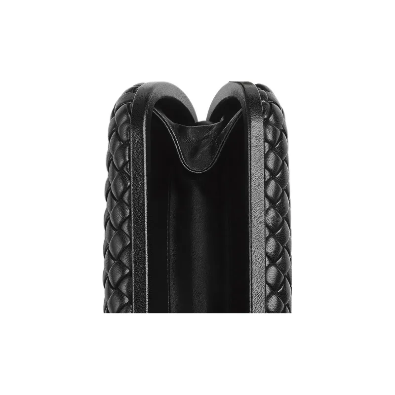 Bottega Veneta KNOT Sheepskin Evening Bag, Portable Crossbody Bag, Shoulder Bag Women's Black-3