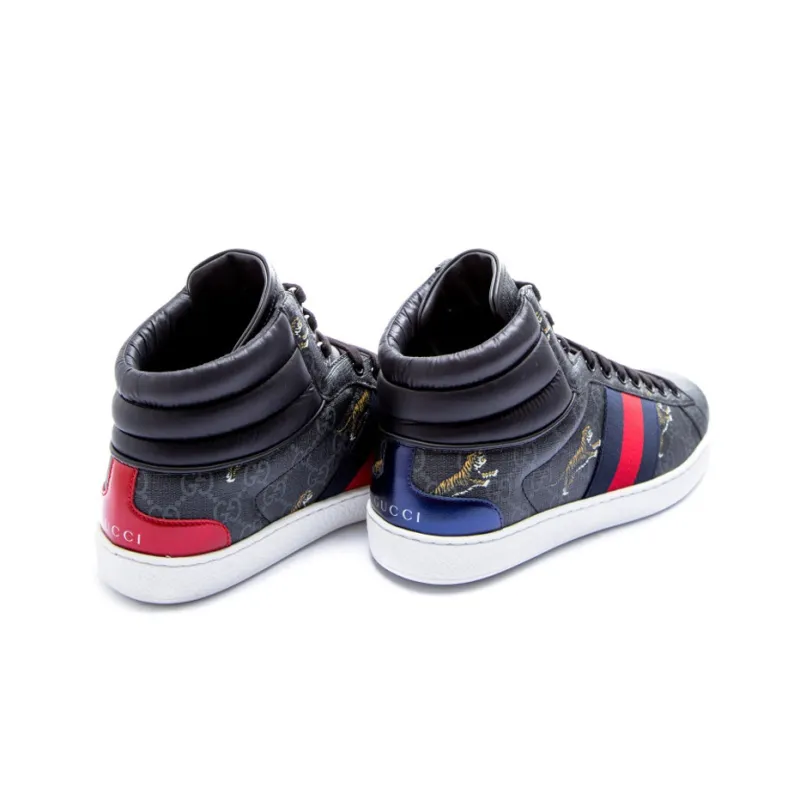 GUCCI Ace Gg High 'Tiger Logo Black'-3