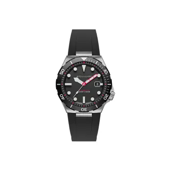 SPINNAKER BOETTGER Collection Wrist Watch Automatic Mechanical Movement Rubber Strap Black Dial Men's Watches