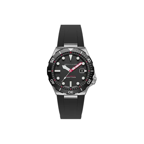 SPINNAKER BOETTGER Collection Wrist Watch Automatic Mechanical Movement Rubber Strap Black Dial Men's Watches