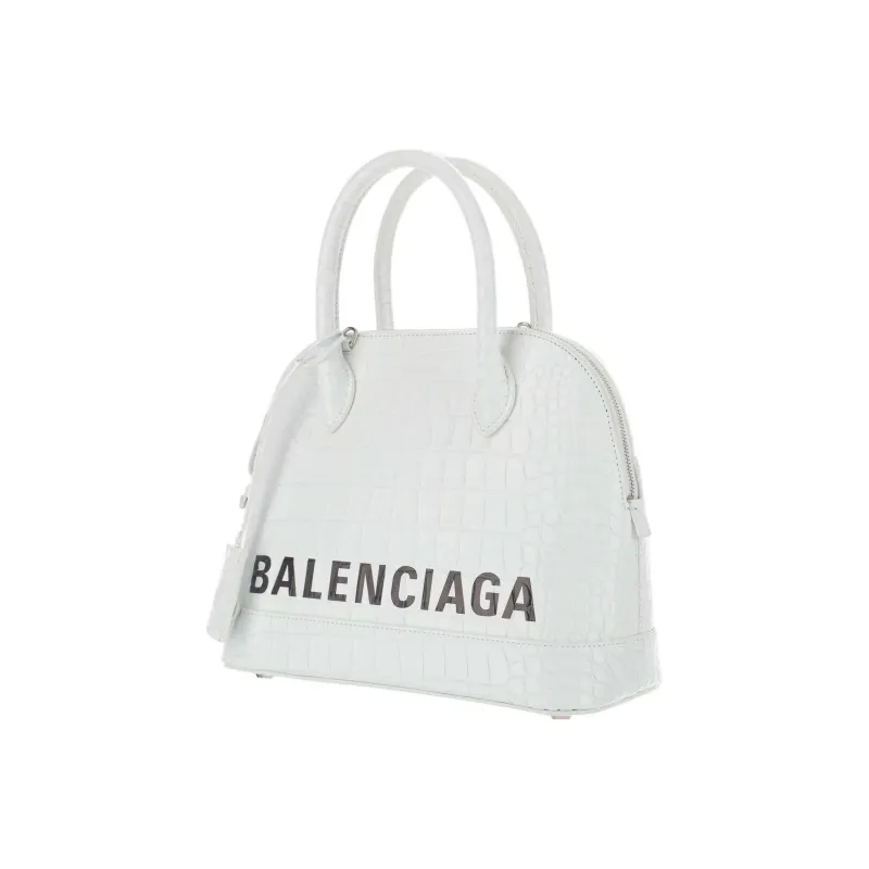 Balenciaga Ville Cow Leather Handbag Shoulder Bag Crossbody Bag Small Size Women's White-1