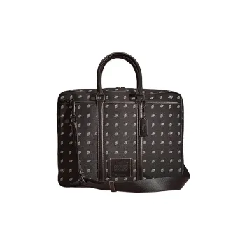 COACH Metropolitan Nylon With Calfskin Handbag Shoulder Bag Crossbody Bag Large Size Men's Black