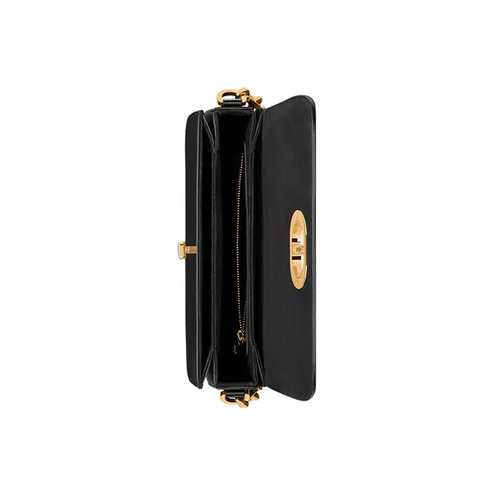 DIOR 30 Montaigne Smooth Cow Leather Shoulder Bag, Crossbody Bag Women's Black-3