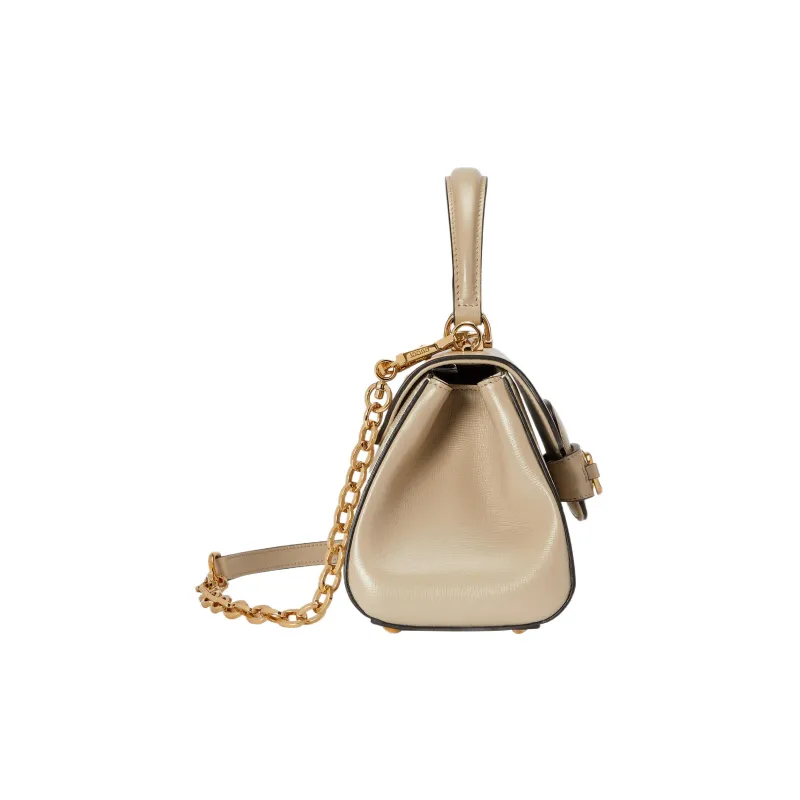 GUCCI Horsebit 1955 Canvas With Leather Shoulder Bag Crossbody Bag Handbag Mini Women's Ecru-3