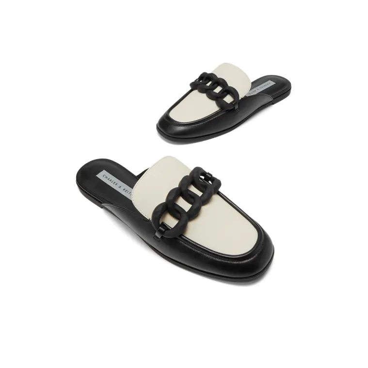 CHARLES&KEITH Small Ck Stylish Sandal Women's Pink And White Chalk / Camel / Black / Green-8