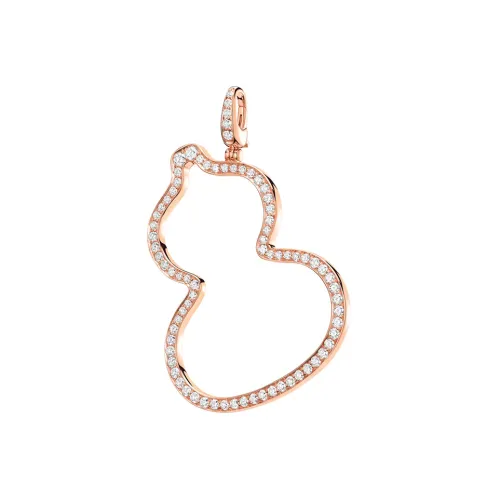 Qeelin Wulu 18K Rose Gold Diamond Pendant Medium Charms / Pendants Women's