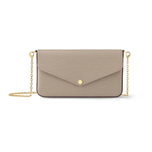 LOUIS VUITTON Pochette Felicie Cow Leather 3 in 1 Shoulder Bag, Crossbody Bag Women's Gray