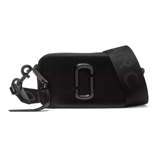 MARC JACOBS Cowhide Snapshot Series Letter Logo Single-Shoulder Bag Unisex Black