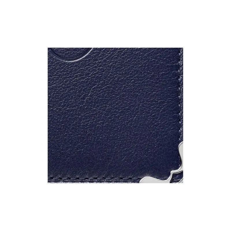 CARTIER Must De Cartier Calfskin Card Holder Men's Blue-4