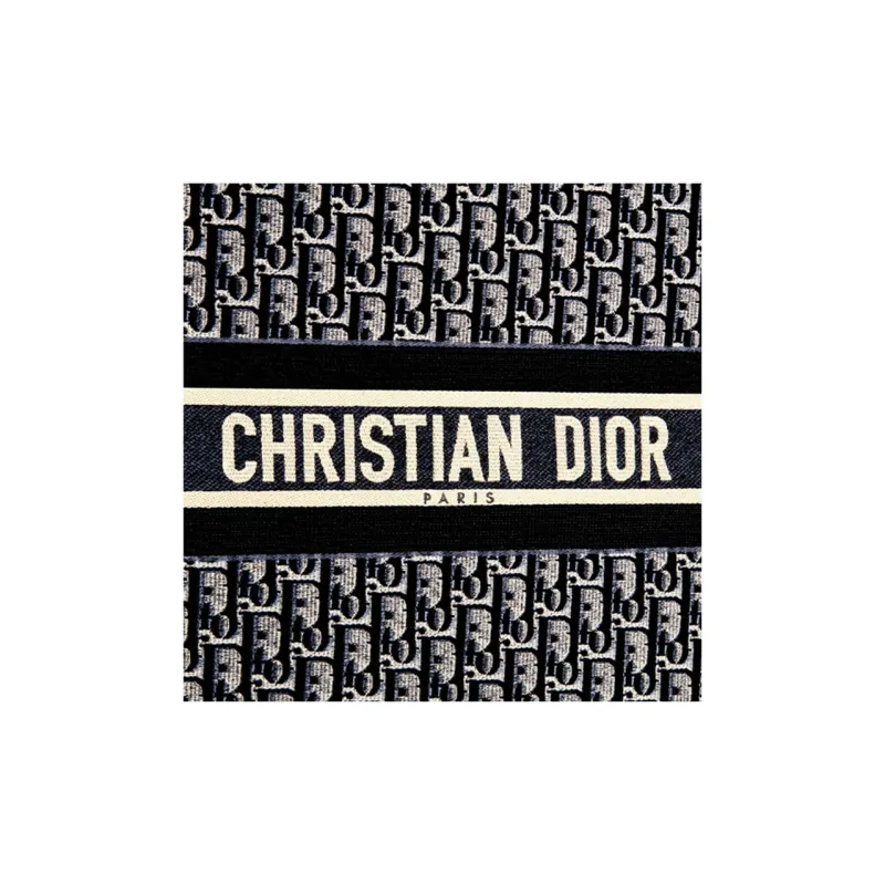 DIOR BookTote Velvet Embroidery Shopping Bag Tote Bag Shopping Bag Handbag Regular Women's Blue-4
