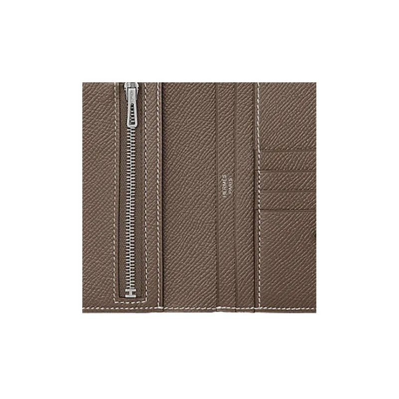 HERMES Bearn Compact Wallet Brown-4