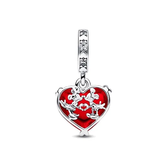 Pandora Disney Glass Pendant Women's Red-1