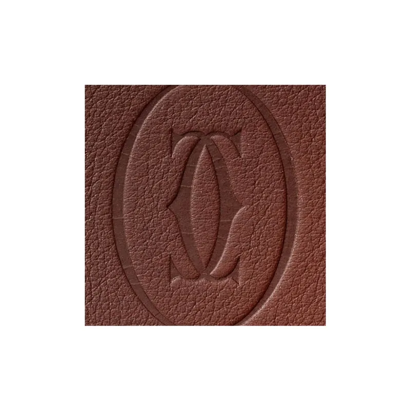 CARTIER Must De Cartier Calfskin Card Holder Men's Gradient Brown-3