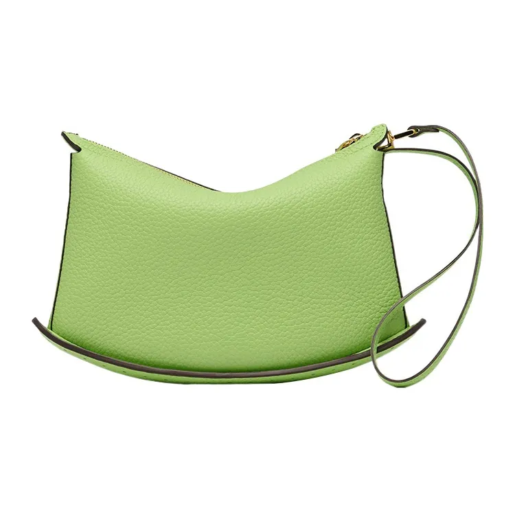 Delvau Soft Grained Leather Clutch Regular Women's Green-2