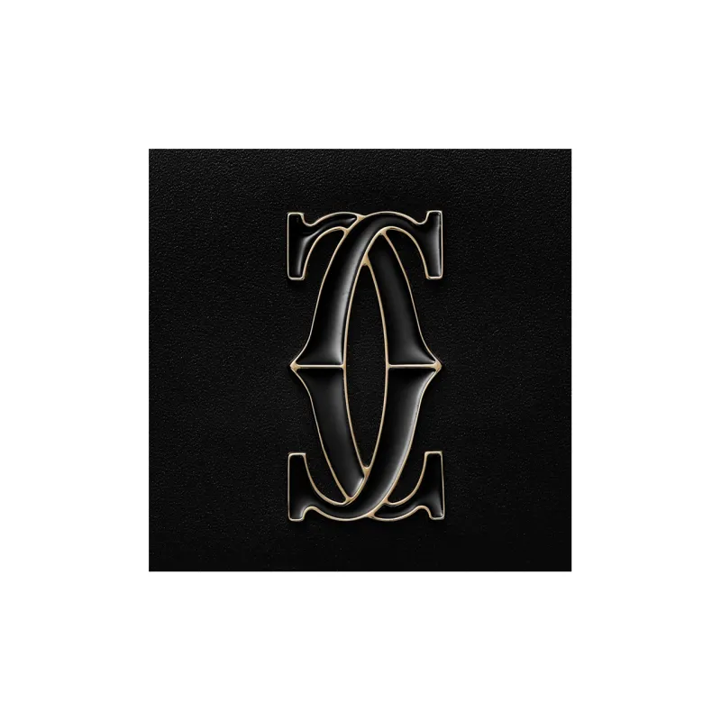 CARTIER Calfskin Wallet Women's Black-5