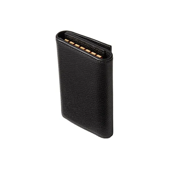 Valentino Grained Calfskin Key Pouch Women's Black-1