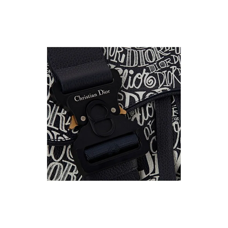 DIOR Saddle Calfskin Saddle Bag Shoulder Bag Crossbody Bag Men's Navy-3