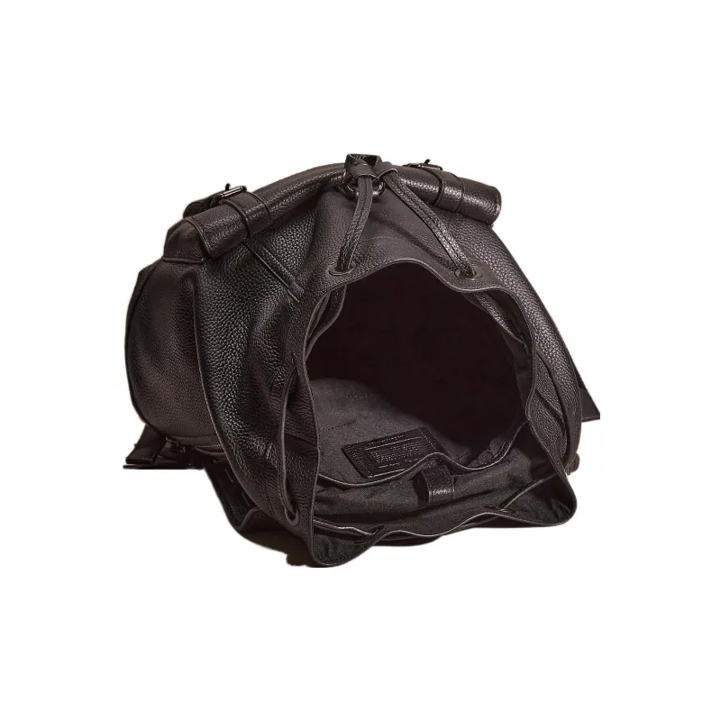 COACH Bleecker Leather Backpack Large Size Men's Black-2