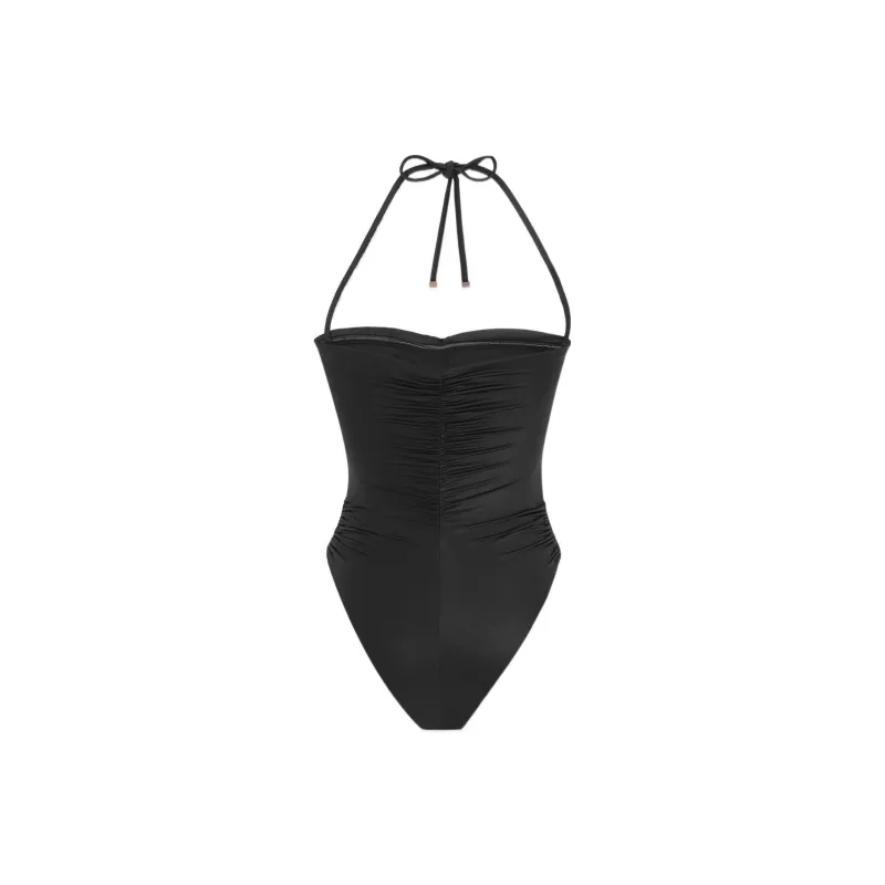 SAINT LAURENT Halterneck Sleeveless Swimsuit-1