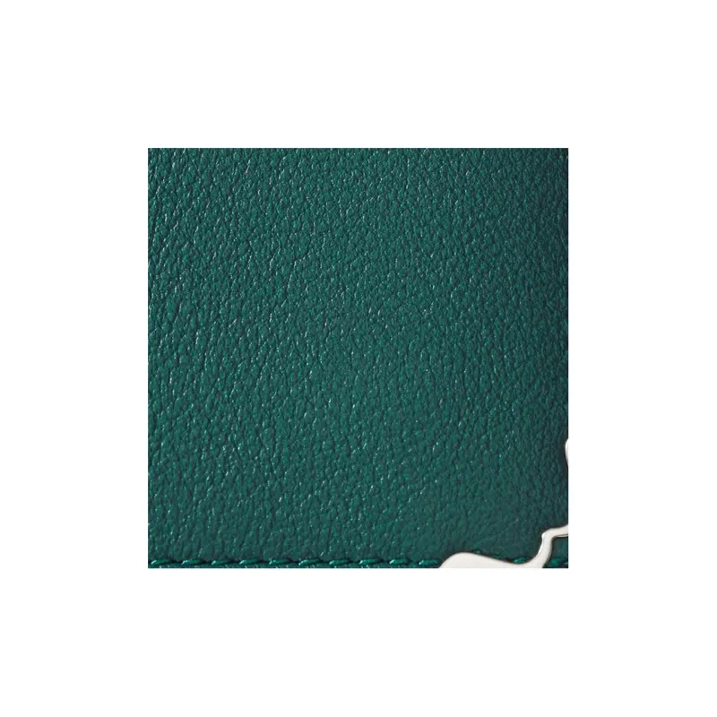 CARTIER Must De Cartier Calfskin Card Holder Men's Peacock Green-5