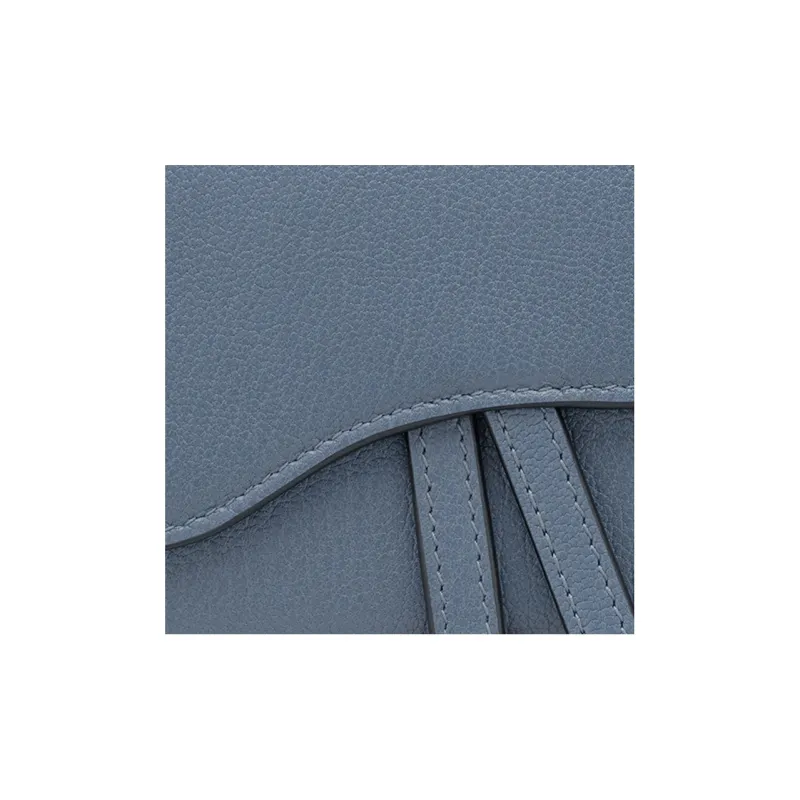 DIOR Saddle Sheepskin Saddle Bag Shoulder Bag Crossbody Bag Extra Mini Women's Dark Denim Blue-4