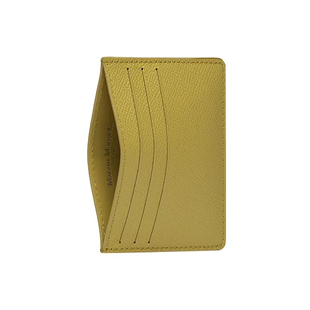 Maison Margiela Calfskin Card Holder Women's Yellow-2