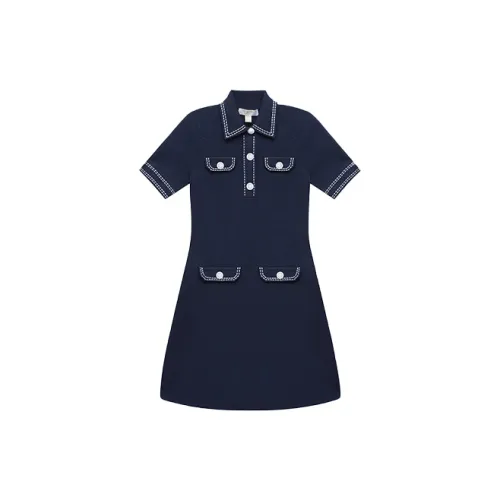 MICHAEL KORS Short-Sleeved Dresses Women's Dark Blue